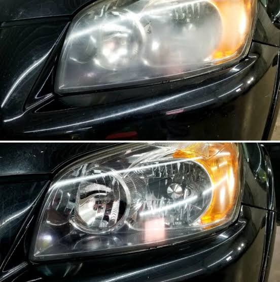 Headlights — before and after